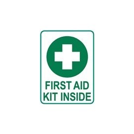First Aid Kit Inside Sticker 4" x 5"