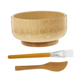 WOONEKY Wooden Beauty Mask Bowl Mixing Bowl Tools Face Mask Applicator Kit Safe Portable