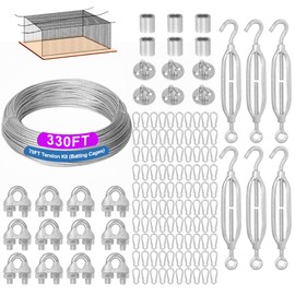 Batting Cage-Netting Wire Tension Kit for 70ft, Adjustable Batting Cage Suspension Net Kit, Batting Cage Net Hanging Kit for Baseball and Softball