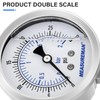MEASUREMAN Stainless Steel Sanitary Pressure Gauge, 2.5” Dial, 0-30 PSI