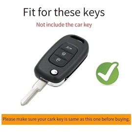ontto TPU Key Case Flip Car Key Case Fits Renault Kadjar Captur Megane Sandero Stepway Logan Clio 5 Kangoo Arkana Key Case Protective Key Case Key Fob 3 Buttons Gold Black