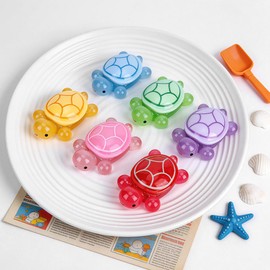 ShtNeeg 6 PCS Large Glow in The Dark 3D Resin Turtles, Miniature Garden Figurines for Aquarium Fish Tank Decor, DIY Dollhouse Fairy Garden Ornaments