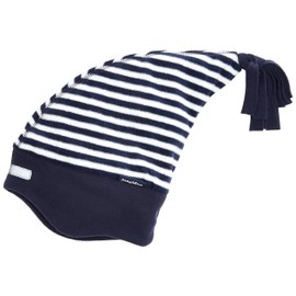 Playshoes Boy's Warme Kinder Fleece-zipfelmütze Maritim Hat, Blue (Marine/weiß 171), 55