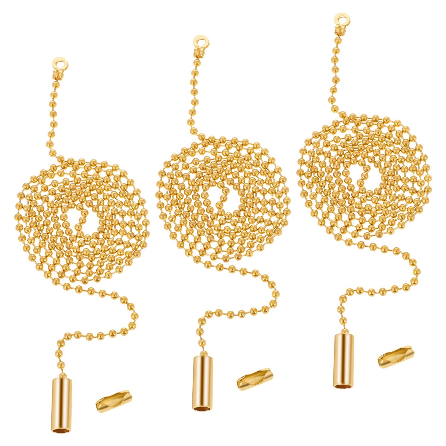 3 Pack Pull Chain String Extension Gold Ceiling Fan Pull Chain ...