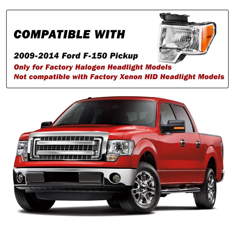 SOCKIR OE Factory Style Headlight Assembly Compatible with 2009 to