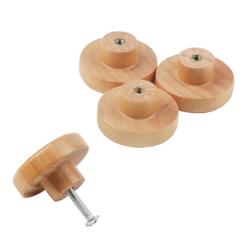 JAPCHET 20 PCS Wooden Drawer Knobs, 38mm x 20mm Wood