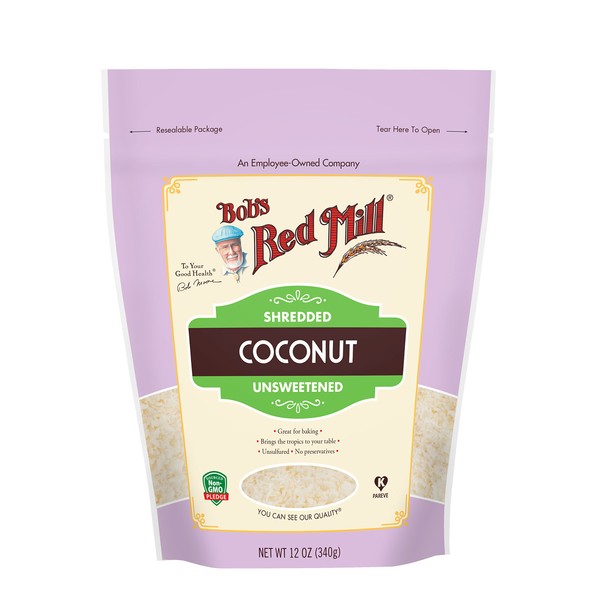 Bob's Red Mill Shredded Coconut, Unsweetened, 12 oz (Stand up
