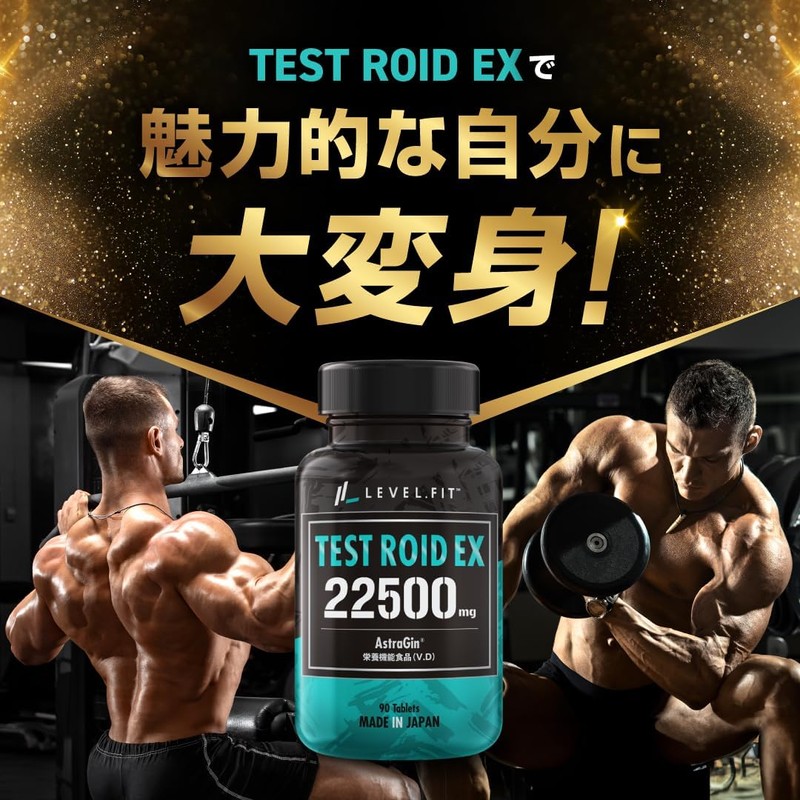 LEVEL.FIT Testroid EX Testofen Nutritional Functional Food Vitamin D Made
