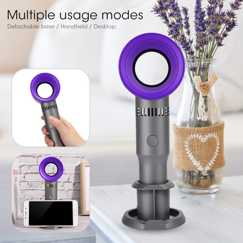 Non Blade Fan Mini Handheld Portable USB Rechargeable Fan Fourth