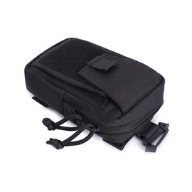 HOUSON Tactical Phone Holster, Molle EDC Belt Organizer Molle Pouches Waterproof Waist Bag for Outdoors Hunting Camping Trekking Traveling black