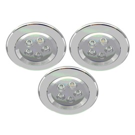 Trango Pack of 3 Dimmable Recessed Spotlights Recessed Spotlights Made of High-Quality Twisted Aluminium 6732-036-5W Including 3x 6 Watt LED Module 3000 K Warm White