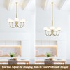 Yolsunes 5-Light Gold Chandelier, Globe Modern Sputnik Light Fixture with