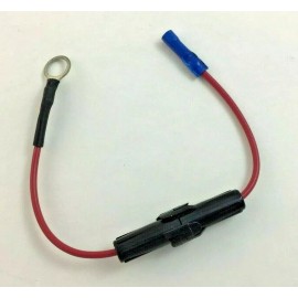 AMP INLINE FUSE HOLDER - 14 Gauge, With 2 Amp 3AG/AGC Fuse & Battery Terminal