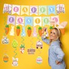 Happy Easter Banner Easter Decorations Bunny Easter Banner Garland Egg
