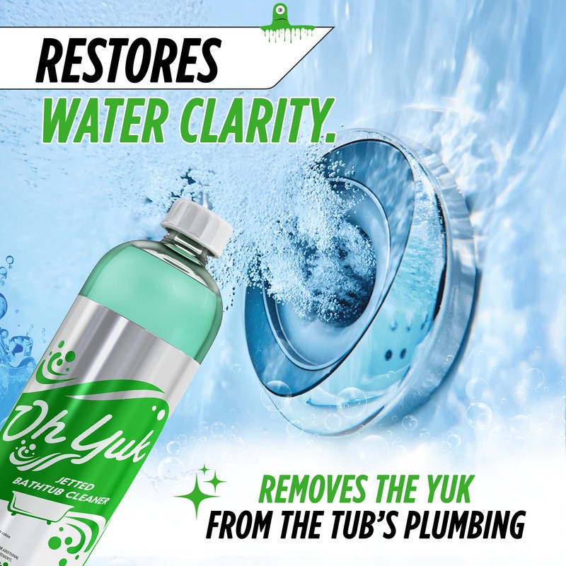 Oh Yuk Jetted Tub Cleaner for Jet Tubs, Bathtubs, Whirlpools,