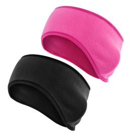 FOMIYES 2pcs Sports Ear Warmer Headbands Winter Wrap Fleece Stretch Ear Covers for Outdoor Activities Comfortable for Cycling and Running