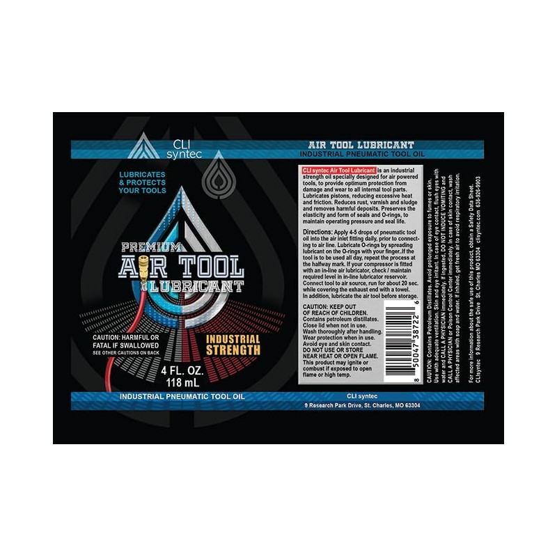 CLIsyntec Air Tool Lubricant - Premium Industrial Pneumatic Tool Oil