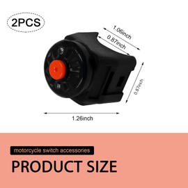 MLY 2PCS Universal Motorcycle Kill Switch & Horn Button, Mini Bike Kill Switch, 7/8" (22mm) Handlebar Mount On/Off Stop Switch for ATV, Dirt Bike, Scooter & Mini Bike