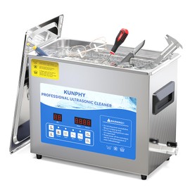 kunphy KUNPHY Ultrasonic Cleaner, 7L(1.85 gal) 40kHz Jewelry Cleaner Ultrasonic Machine with Heater, Degas & Timer, Stainless Steel Industrial Sonic Cleaner for Jewelry, Dentures, Glasses, Parts