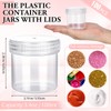 Meanplan 100 Pcs 3.4 oz Plastic Container Jars with Lids