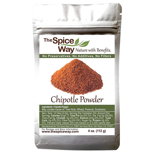 The Spice Way Ground Chipotle - 4 oz Resealable Bag …