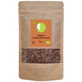 Organic Cardamom Seeds - Certified Organic - by Busy Beans Organic (50g)