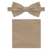 Jacob Alexander Solid Color Men's Bowtie and Hanky Set -
