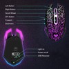 LuLabboard Wireless Gaming Mouse, Rechargeable Wireless Computer Mouse, 7-Color LED