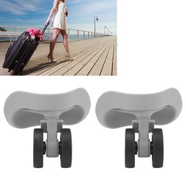Leapiture 1 Pair Luggage Universal Wheel Suitcase Replacement Wheels Quiet Stable for Most Luggage Suitcase (Light Gray)