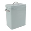 Metal Laundry Room Container with Dual Side Handles with Spoon