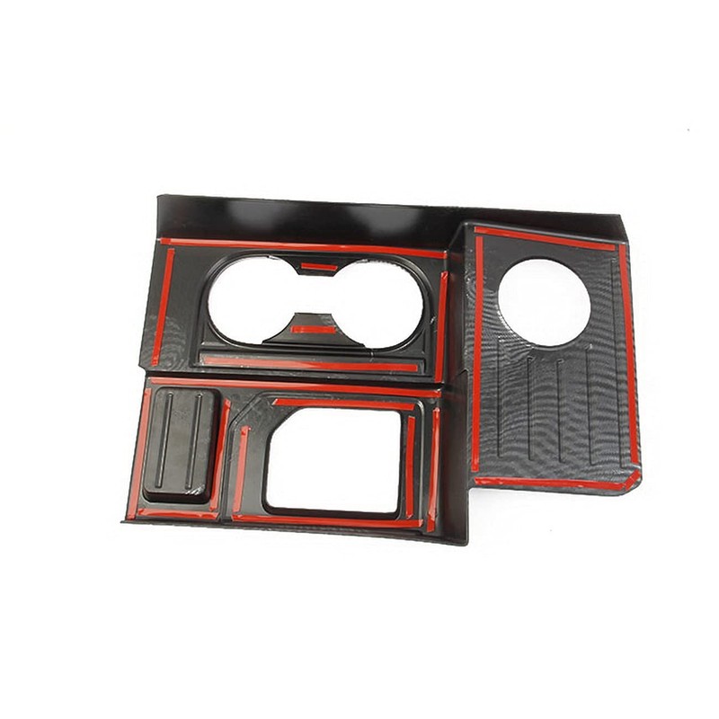 Carbon Fiber Center Console Gear Shift Box Water Cup Panel