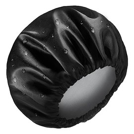Aquior Gorro Ducha Reutilizable Mujeres Hombres Impermeable Varias Capas Cabello Tamaño Grande Largo Trenzas Rizado Corto