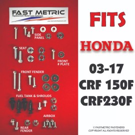 FASTMETRIC HONDA CRF150F & CRF230F PLASTICS BOLT KIT 2003-2017 41PC