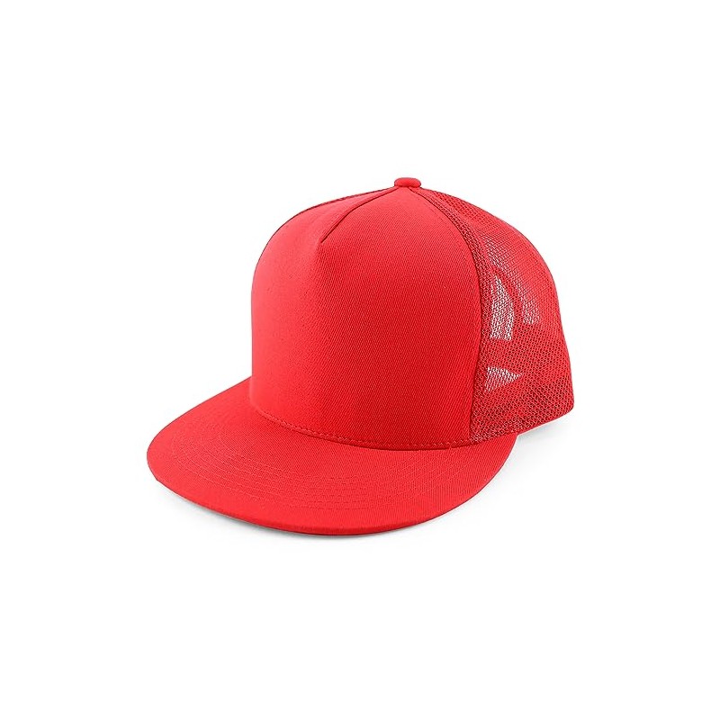 Trendy Apparel Shop - Gorra plana de malla con 5