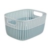 keeeper Storage Basket in Knitted Look, Side Handles, Breathable, Plastic,