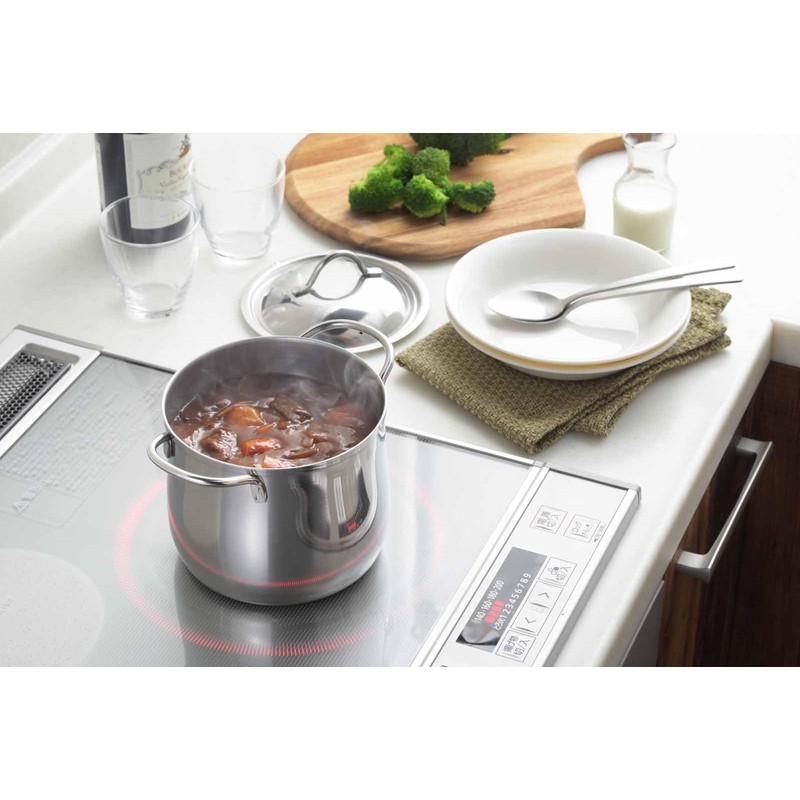 Yoshikawa Tsubamesanjo 3810018 Induction Simmering Pot, 5.5 inches (14 cm),