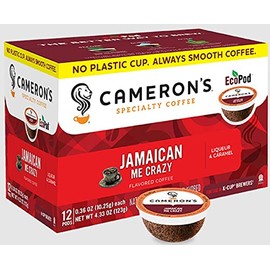 Cameron's Coffee Single Serve Coffee Pods, Flavored Jamaican Me Crazy, 12-Count, (Pack of 1)