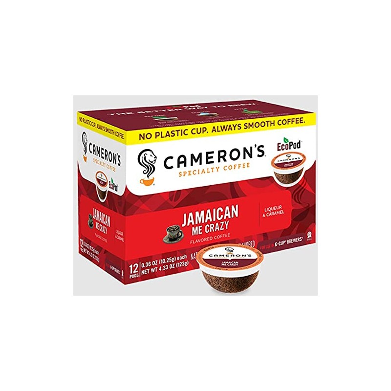 Cameron's Coffee Single Serve Coffee Pods, Flavored Jamaican Me Crazy,