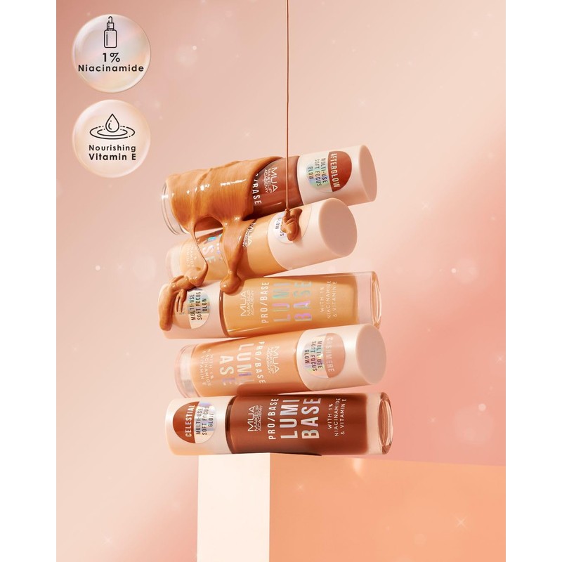 MUA Lumi Base, Tinted Glow Formula, Luna (Pack of 1)