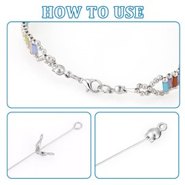 PH PandaHall 600pcs 304 Stainless Steel Bead Tips, Knot Covers Clamshell Crimp Bead Covers Endcaps Fold-over Bead Covers Open Bead Tips for DIY Earrings Bracelet Necklace Keychain Jewelry Craft Making