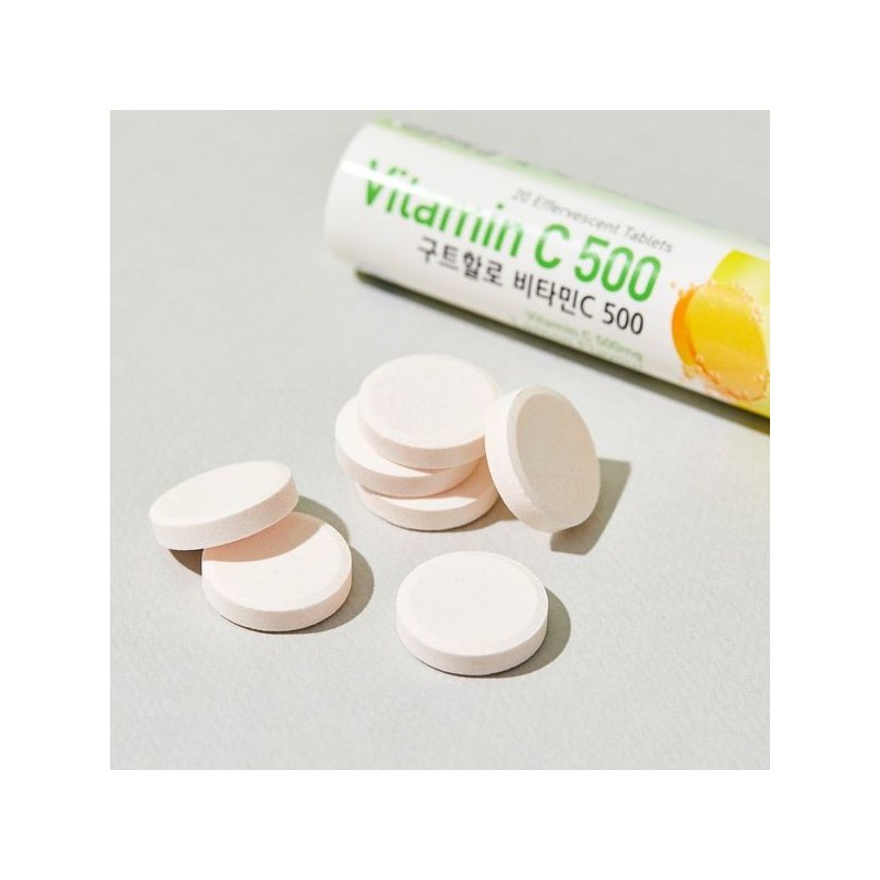 Guthallo 구트할로 비타민C 500 레몬맛 발포 비타민 4500mg X 20정