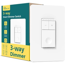 TREATLIFE 3 Way Smart Dimmer Switch, Single-Pole Smart Switch Compatible with Alexa and Google Assistant, 2.4GHz WiFi Light Switch, Schedule, Neutral Wire Needed, No Hub Required, 1 Pack