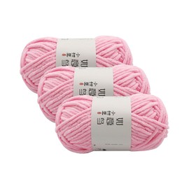 Chunky Chenille Yarn, Wool for Knitting and Crocheting, Thick Crochet Yarn, Soft Fluffy Crochet Wool, Hand Knitting Yarn for Hats, Scarves, Socks, Bags, Blankets, Decorative Cushions (55 g - 55 m