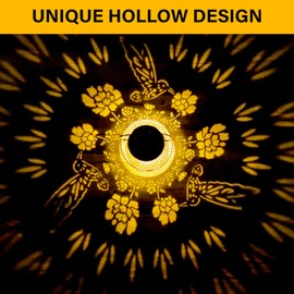 Hummingbird Solar Lanterns Outdoor Waterproof Garden Decor, Mothers Day Gifts for Women, Mom, Grandma Metal Hanging Solar Lights for Outside Yard, Patio, Pathway, Porch, Landscape