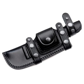 Ottoza XL TOP GRAIN Leather Knife Sheaths for Fixed Blade Knives, RIGHT HAND Leather Knife Sheath for Belt, Leather Knife Holster Belt Knife Holder, Horizontal Knife Sheath for Belt No:104