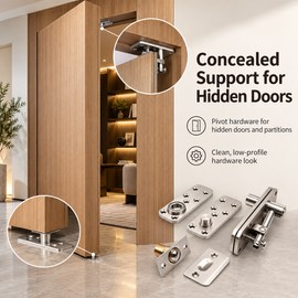 Hidden Door Hinge Partition Hinge for Interior Doors – Concealed Pivot Support