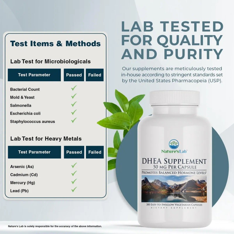 Natures Lab Dhea 50 Mg 300 Cpsulas