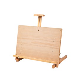 DJAR Adjustable Tabletop Easel for Artists & Beginners, Solid Beech Wood Desktop Sketching Drawing Painting Board Easel, Hold Canvas up to 23", Natural