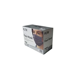 FLTR General Use Face Mask, Black, 75 count (75), 75 Count (Pack of 1), Blue, Black