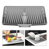 Silicone Dish Drying Mat with Built-in Drain Lip, Heat-resistant Silicone